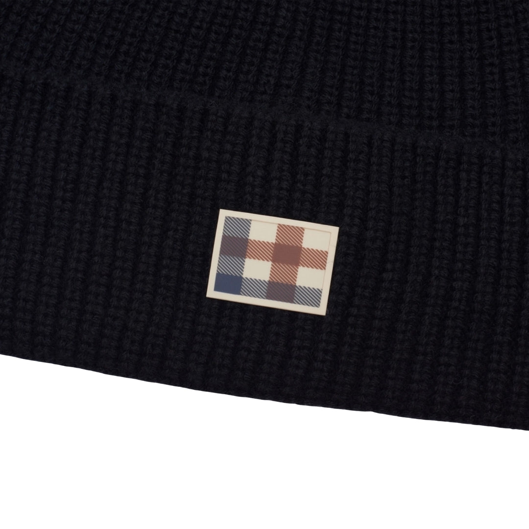 Aquascutum Active Active Label Beanie Black Black Beanie Hat One Size