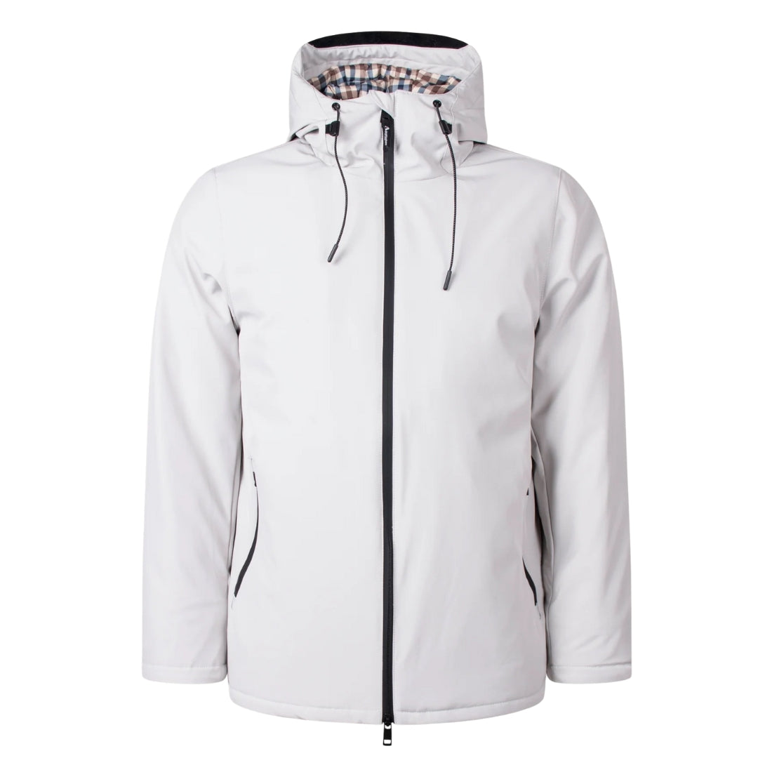 Aquascutum Active Shell Mid White Parka Jacket