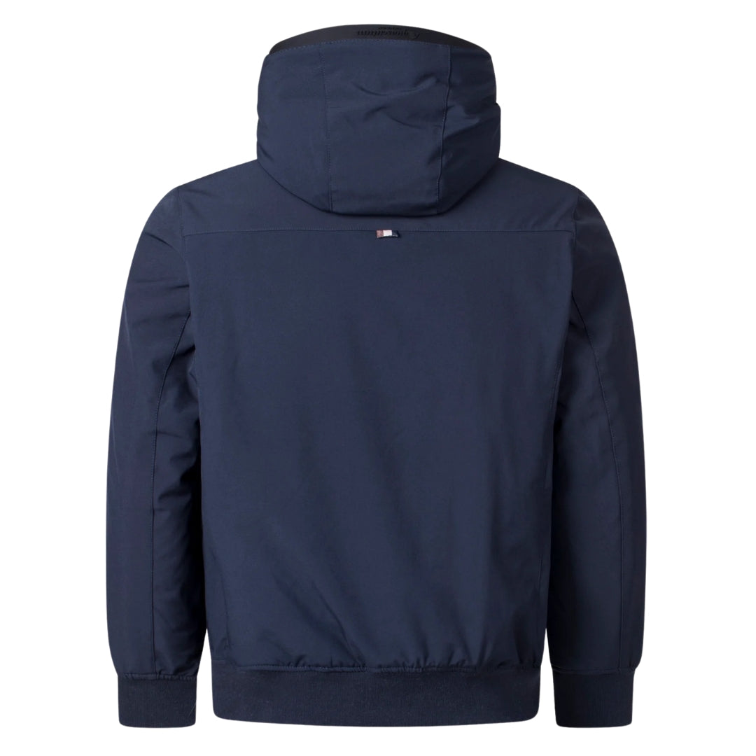 Aquascutum Active Plain Hooded Navy Blue Jacket