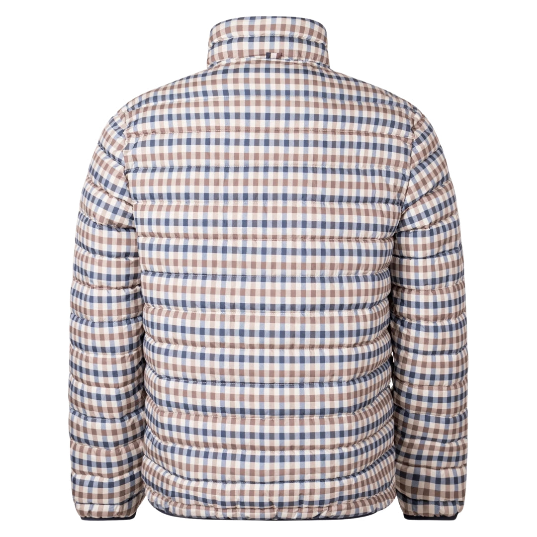 Aquascutum Active 100GR Mock Neck Beige Check Jacket