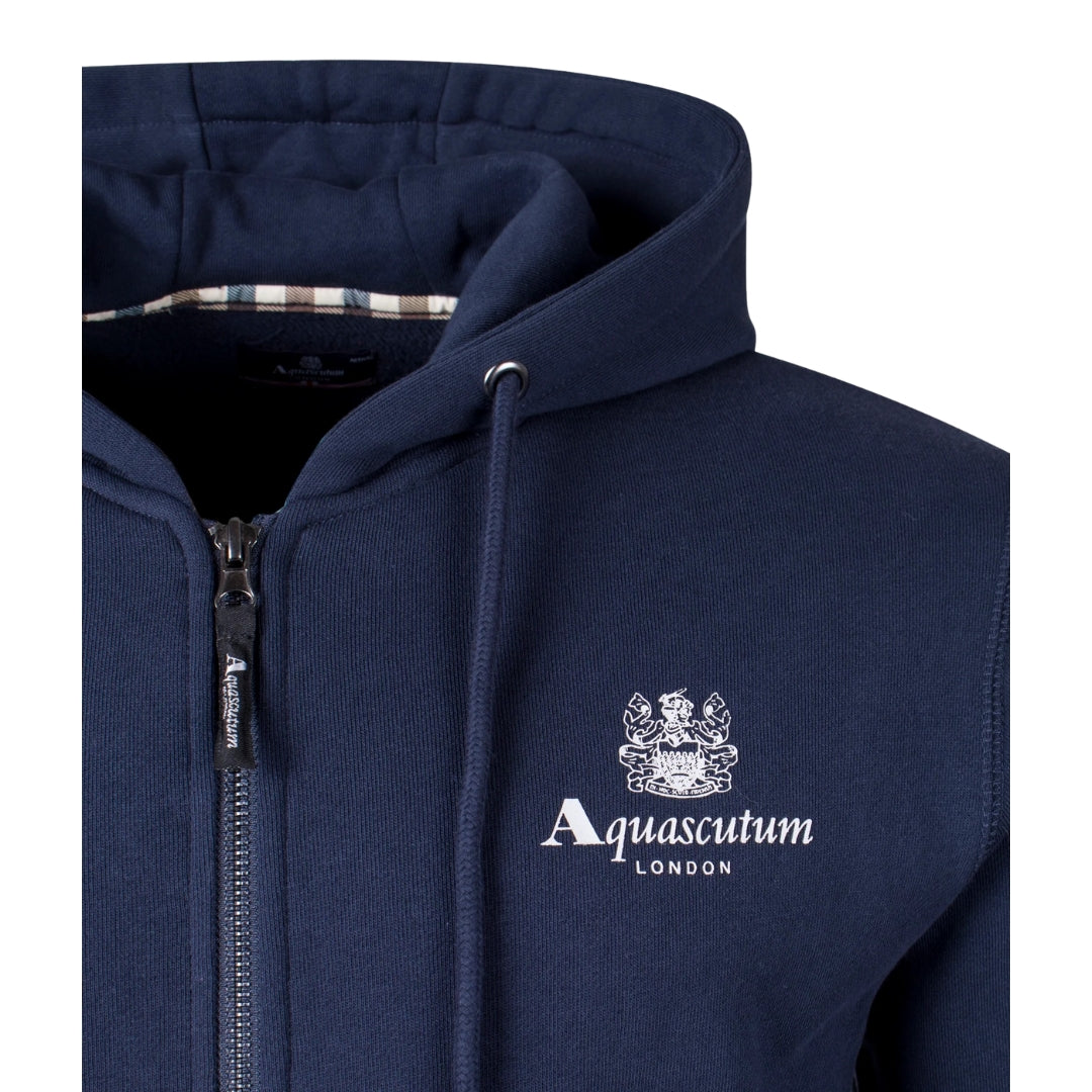 ACTIVE SMALL LOGO FULL ZIP HOODIE FLEECE NAVY S