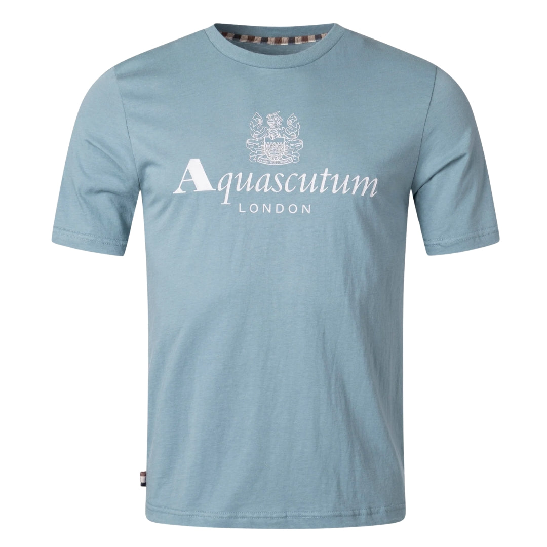 Aquascutum Active Big Logo Blue T-Shirt