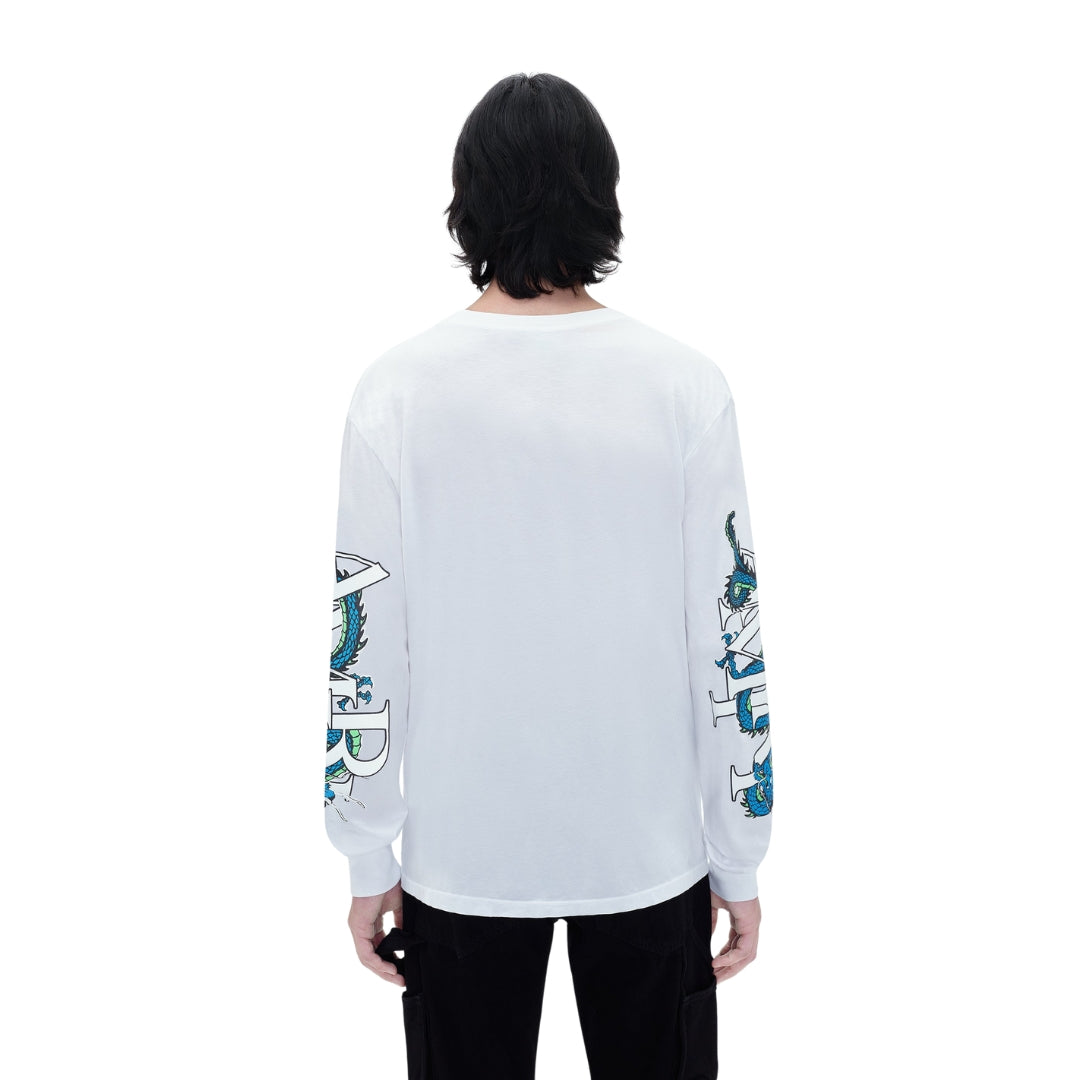 Amiri LNY Dragon Long Sleeve White T-Shirt M