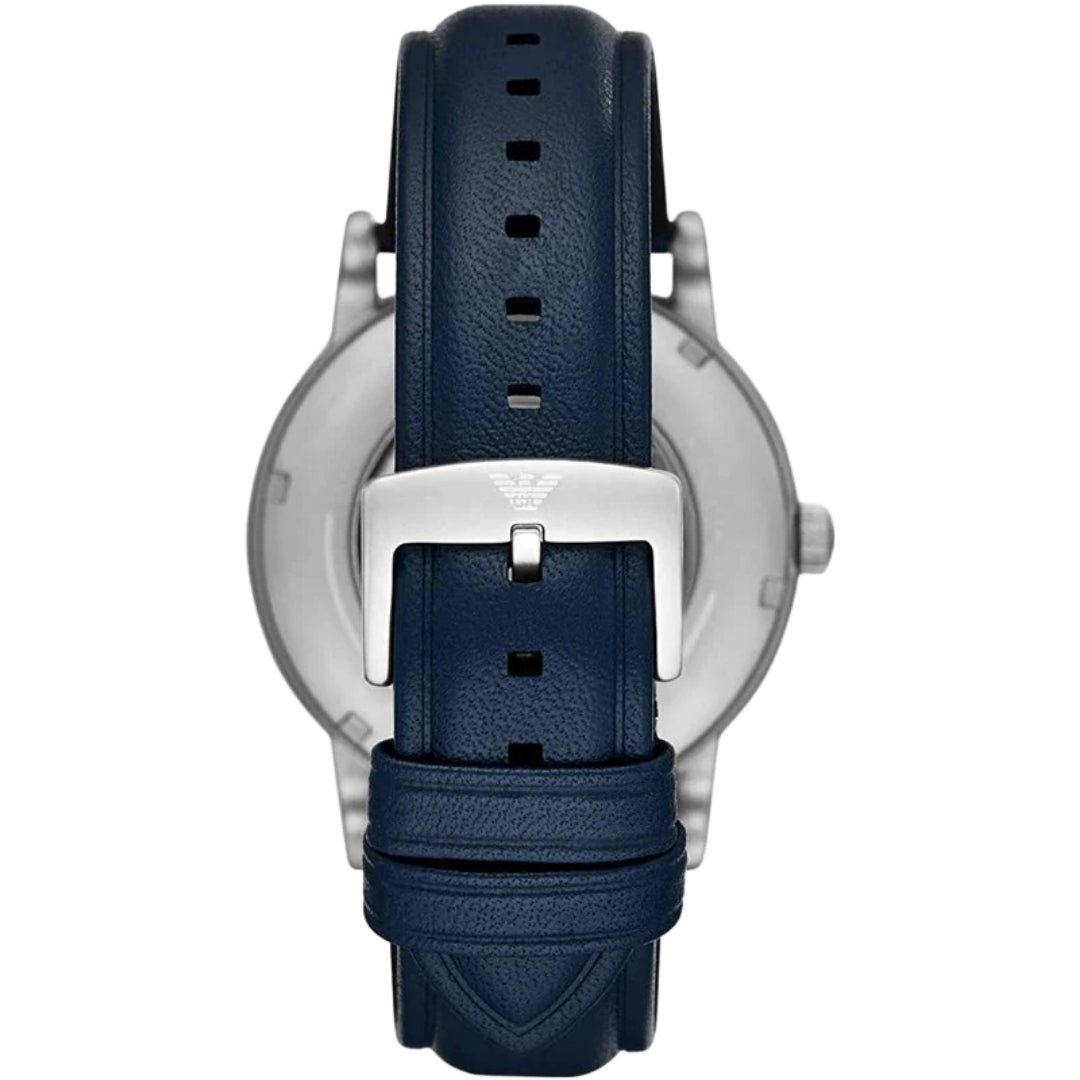 Emporio Armani Navy Blue Strap Silver Watch