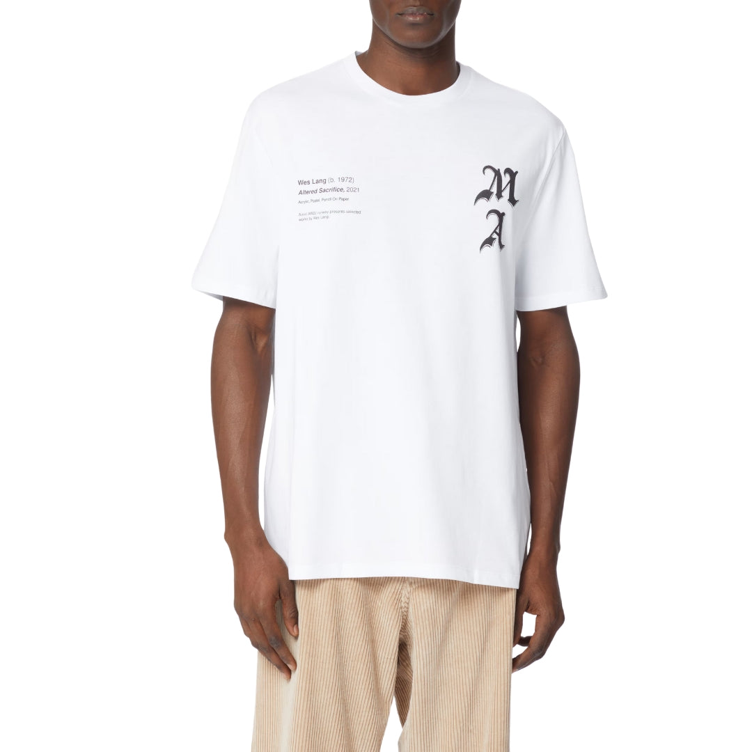 Amiri Wes Lang Checker Skull Tee White