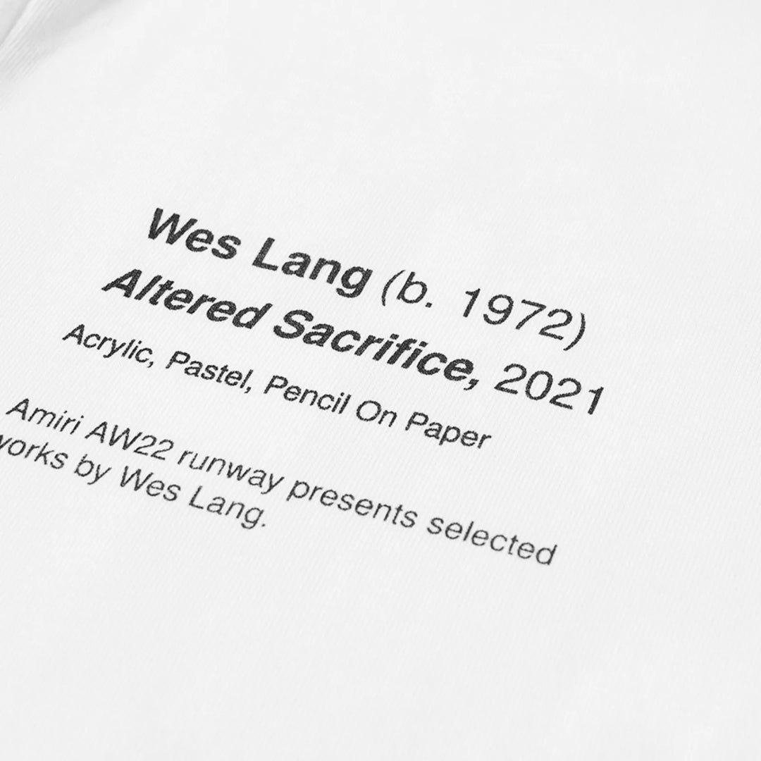Amiri Wes Lang Checker Skull Tee White