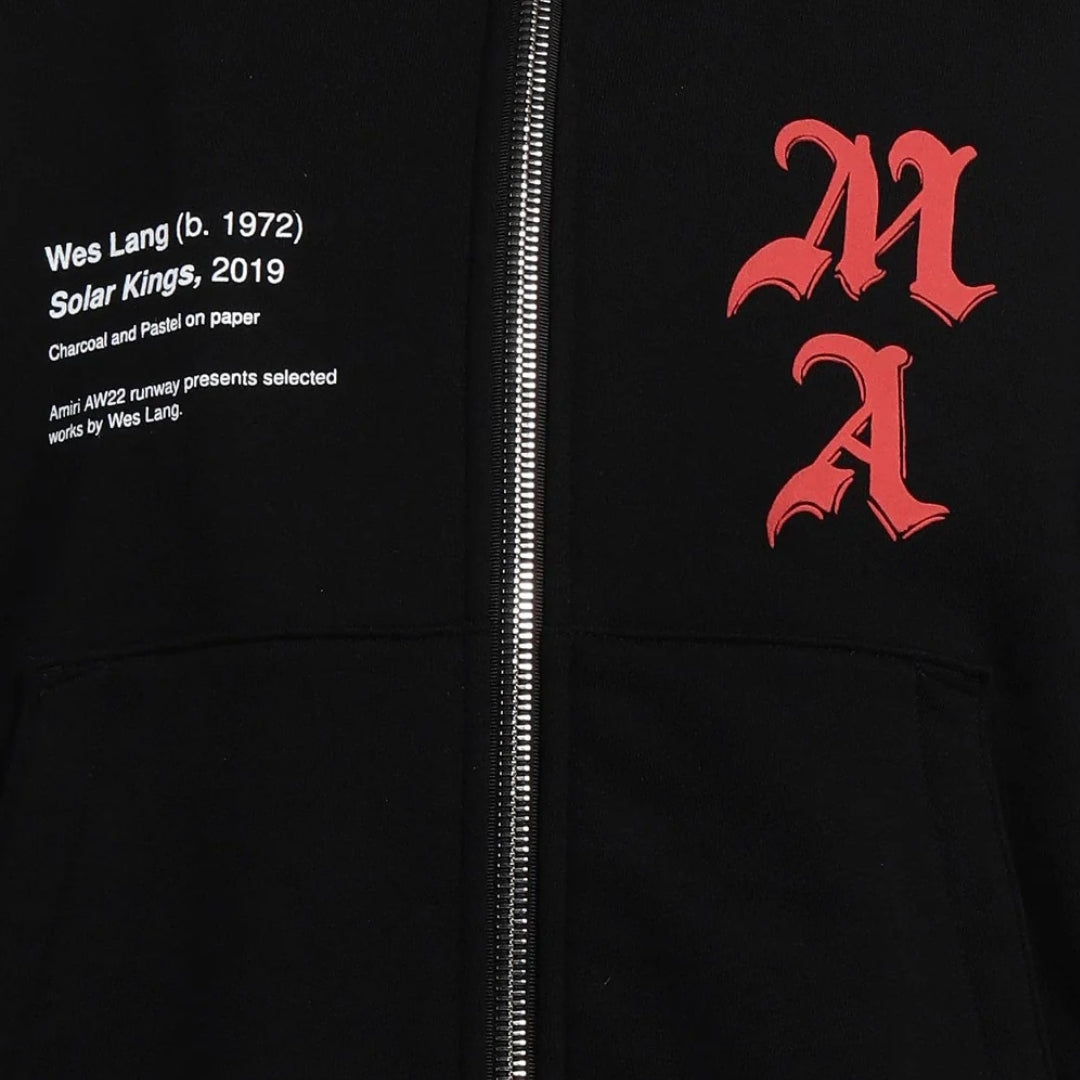 Amiri Wes Lang Solar Kings Hoodie Black