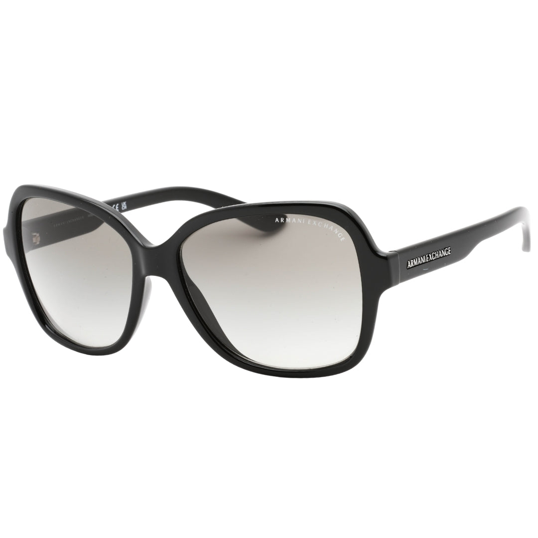 Armani Exchange Grey Gradient Lens Black Sunglasses