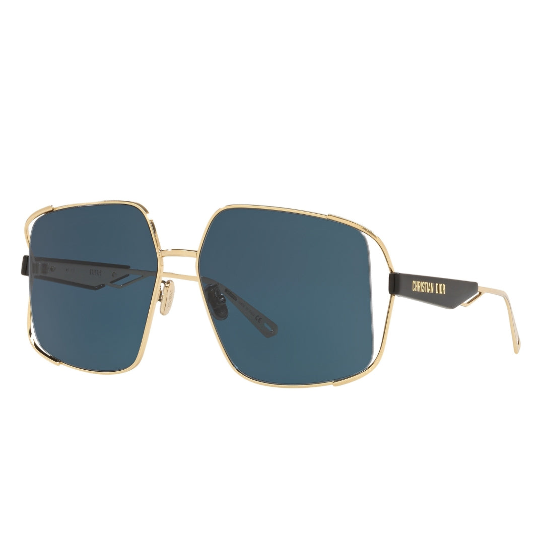 Dior ArchiDior Gold Framed Blue Lens Sunglasses