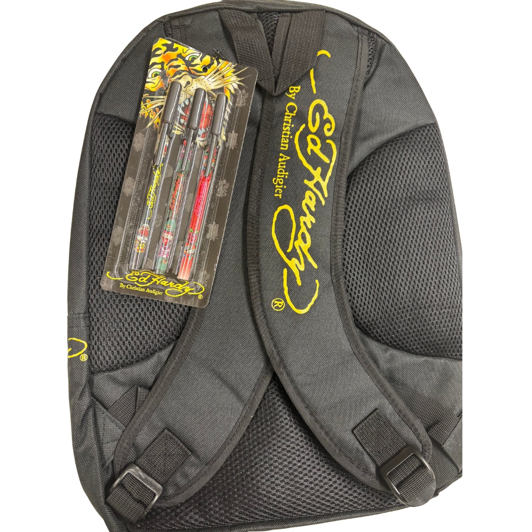 Ed Hardy Black Backpack Kids Bag