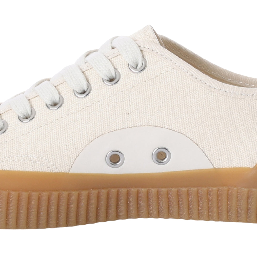 Fred Perry Hughes Low Canvas Ecru Trainers UK 6.5