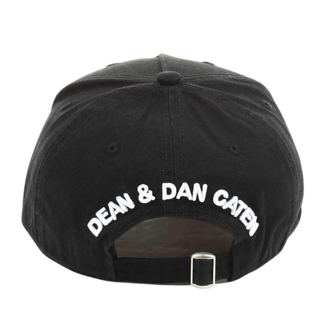 Dsquared2 White Logo Black Cap