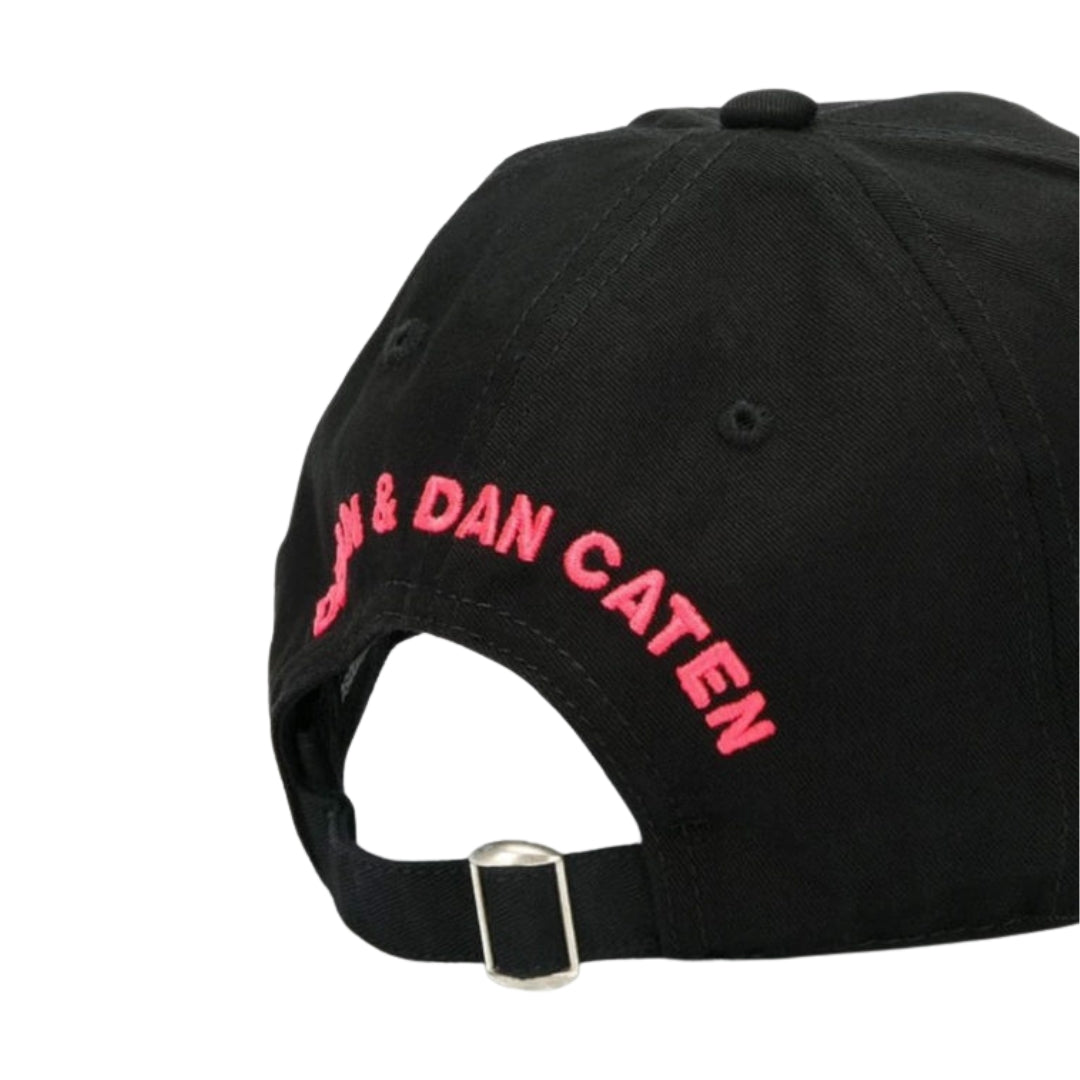 Dsquared2 Pink Logo Black Cap