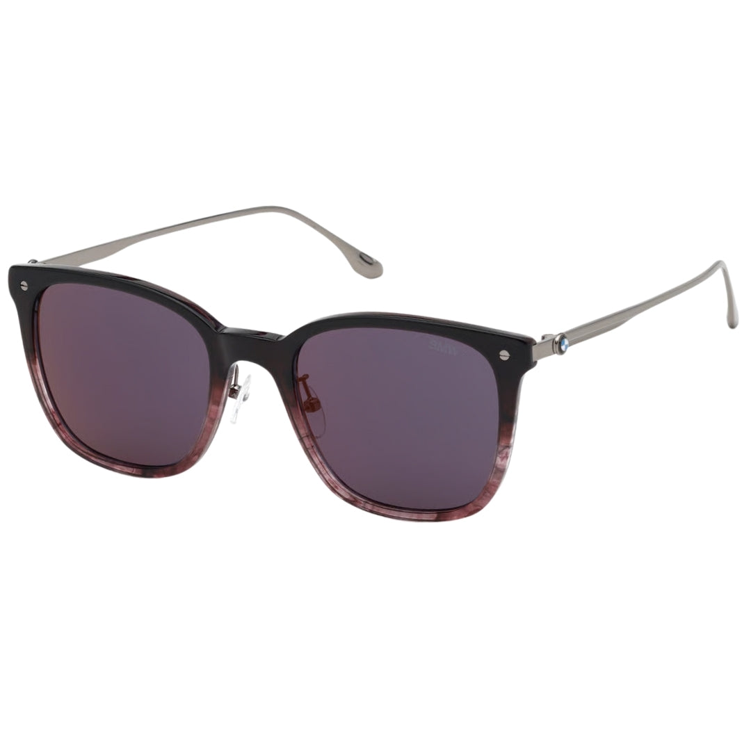 BMW Black Framed Bordeaux Mirrored Lens Sunglasses