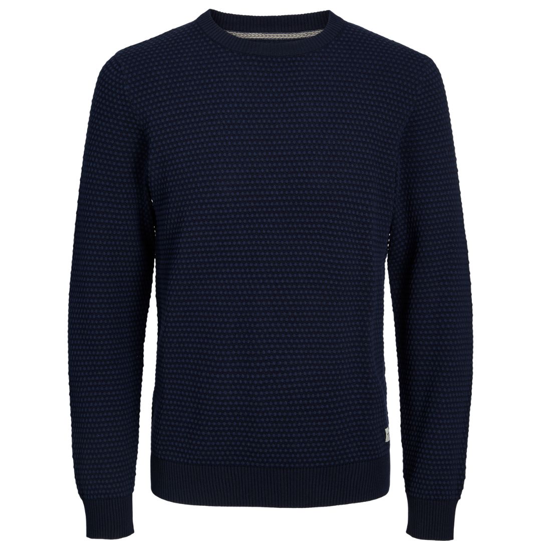 Jack and Jones Bronwood Knit Blue Hoodie