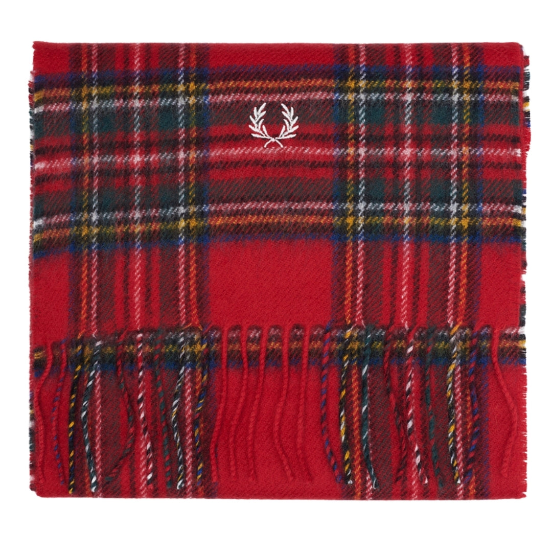 Fred Perry Royal Stewart Red Tartan Scarf