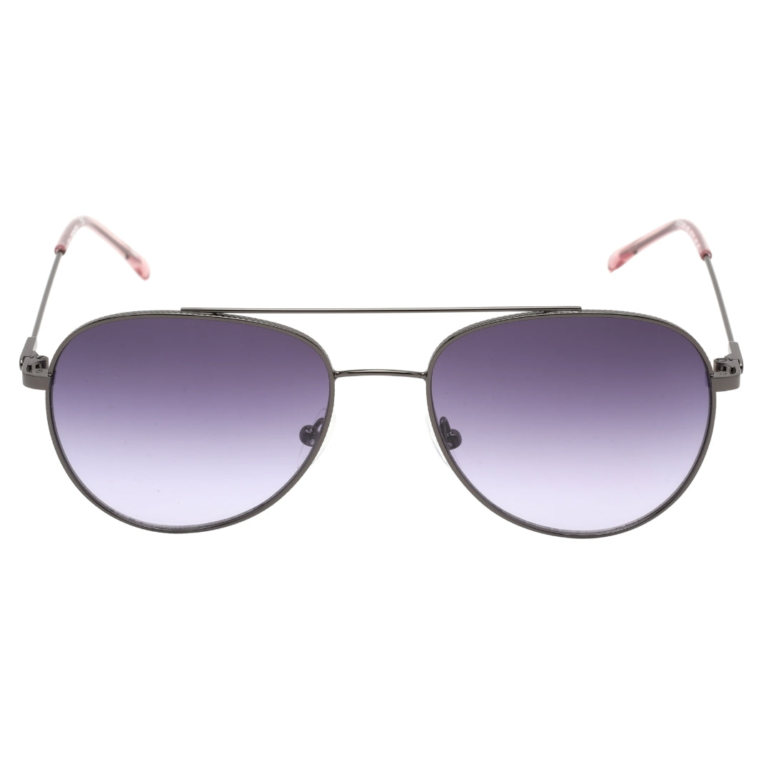 Calvin Klein Purple Gradient Lens Gunmetal Dark Silver Sunglasses