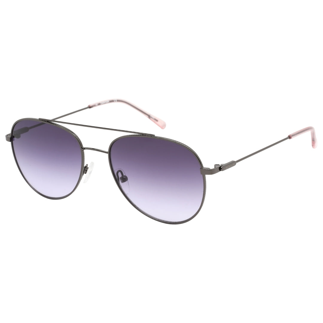Calvin Klein Purple Gradient Lens Gunmetal Dark Silver Sunglasses