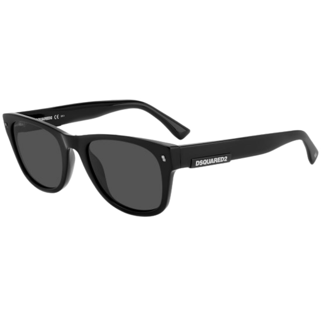 Dsquared2 Branded Tab Logo Grey Lens Black Sunglasses