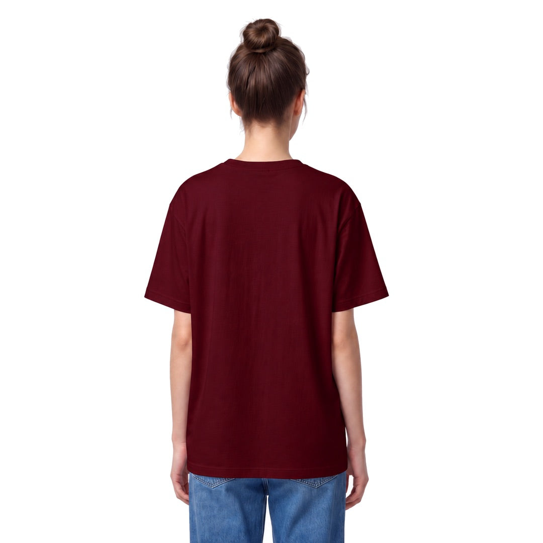 By Lanvin Embroidered Central Logo Burgundy T-Shirt XS
