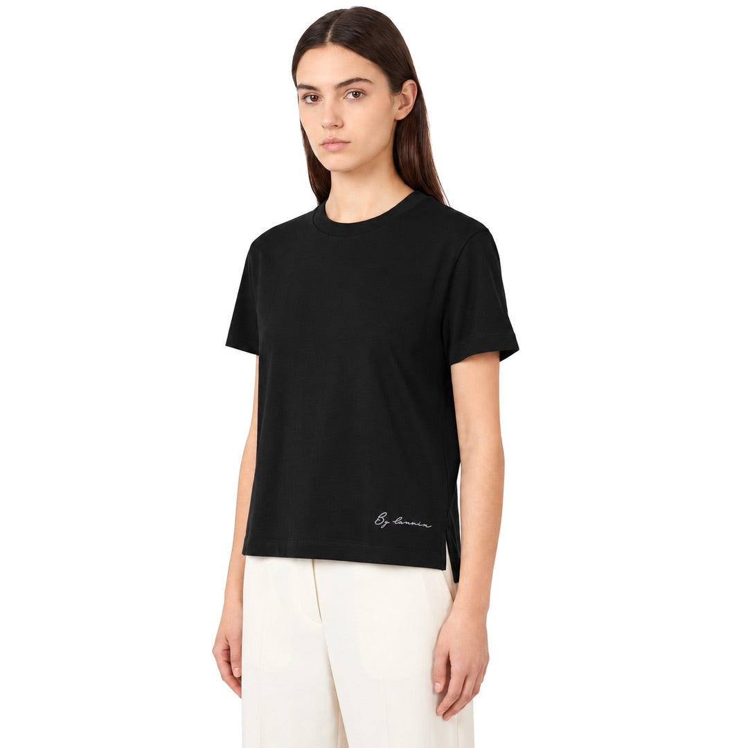 By Lanvin Small Signature Logo Black T-Shirt XS