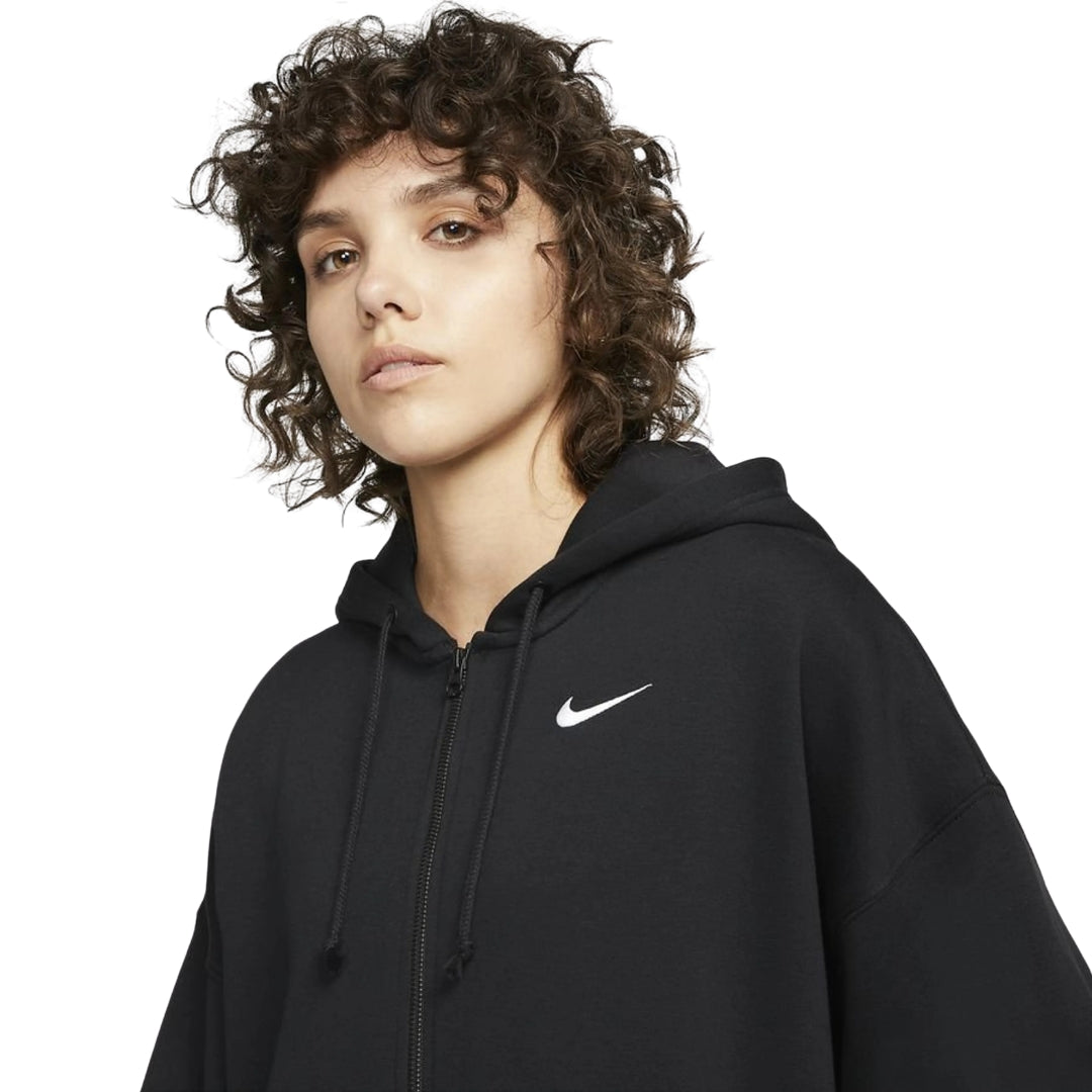 Nike Essentials Oversized Full Zip Black Hoodie M