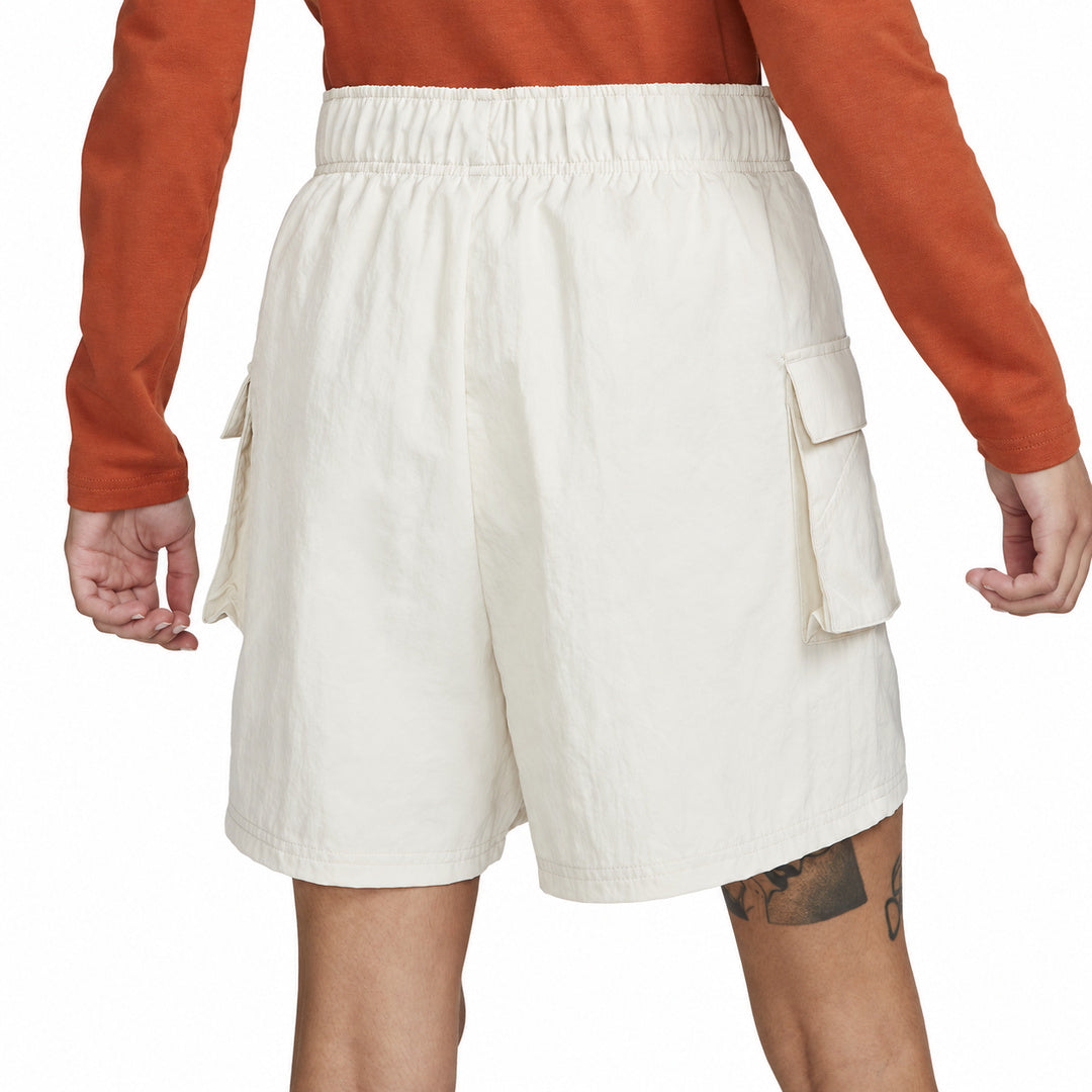 Nike Women's Woven High-Rise Cream Shorts