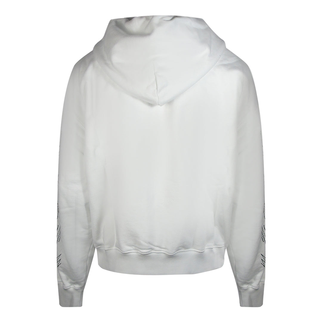 Off-White Stitch Diags Zip Skate Hoodie White