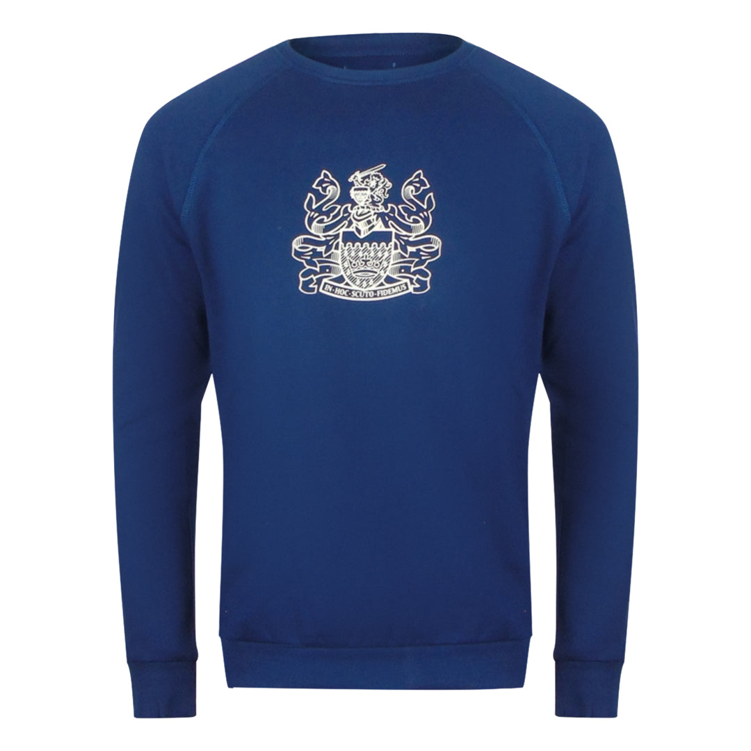 Aquascutum Iconic Crest Navy Blue Crew Neck Tracksuit Set