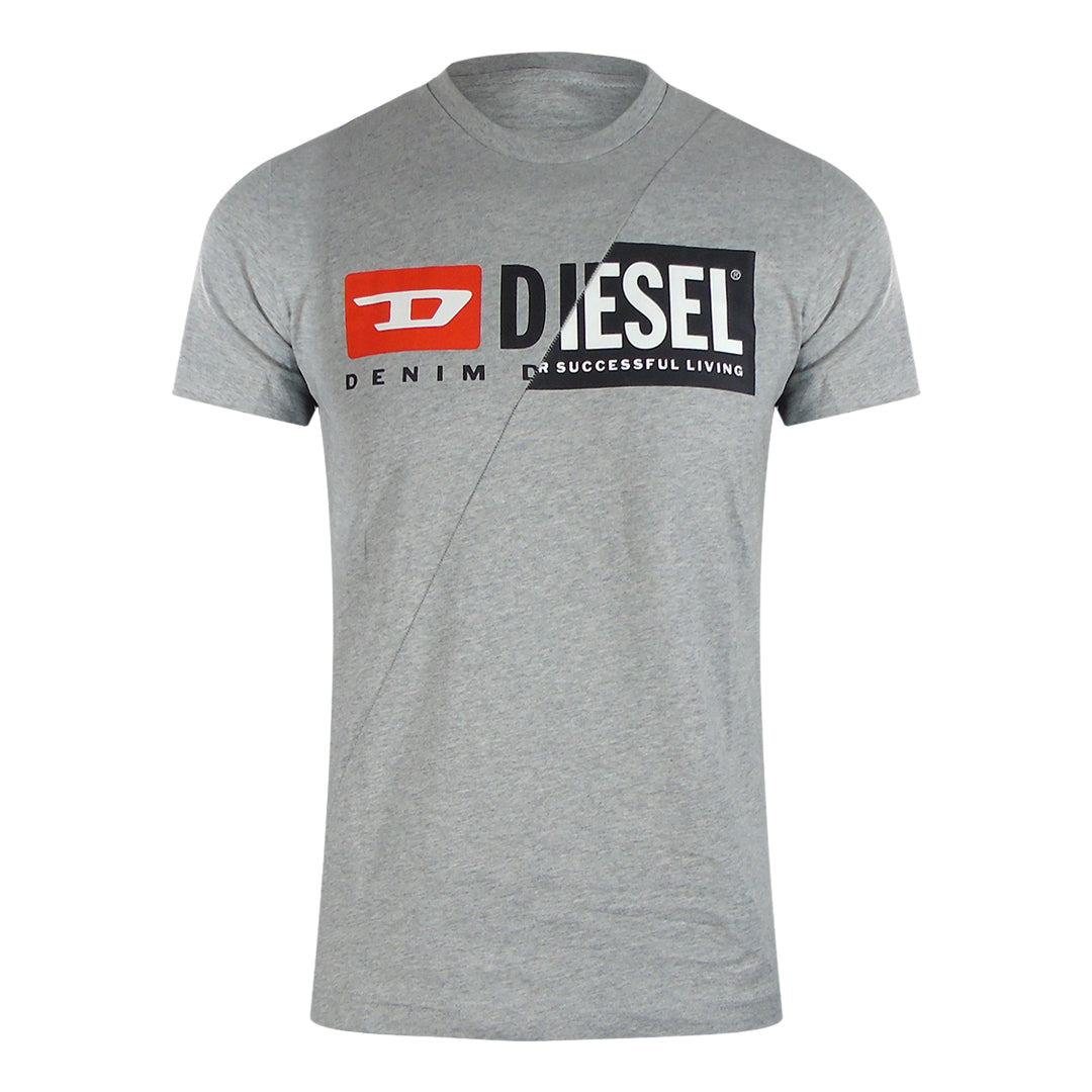 Diesel Cuty Logo Grey T-Shirt