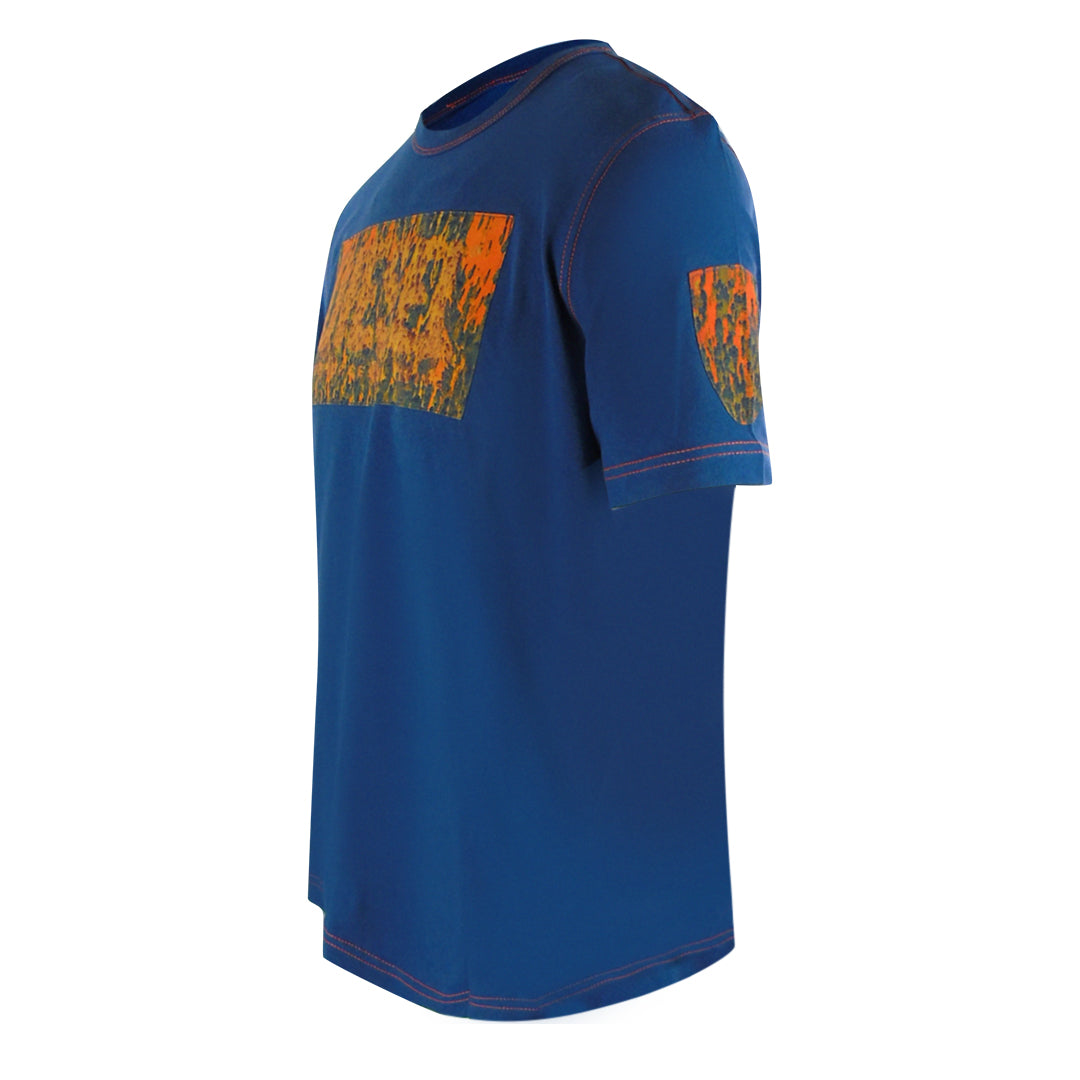 Diesel Block Logos Ensign Blue T-Shirt