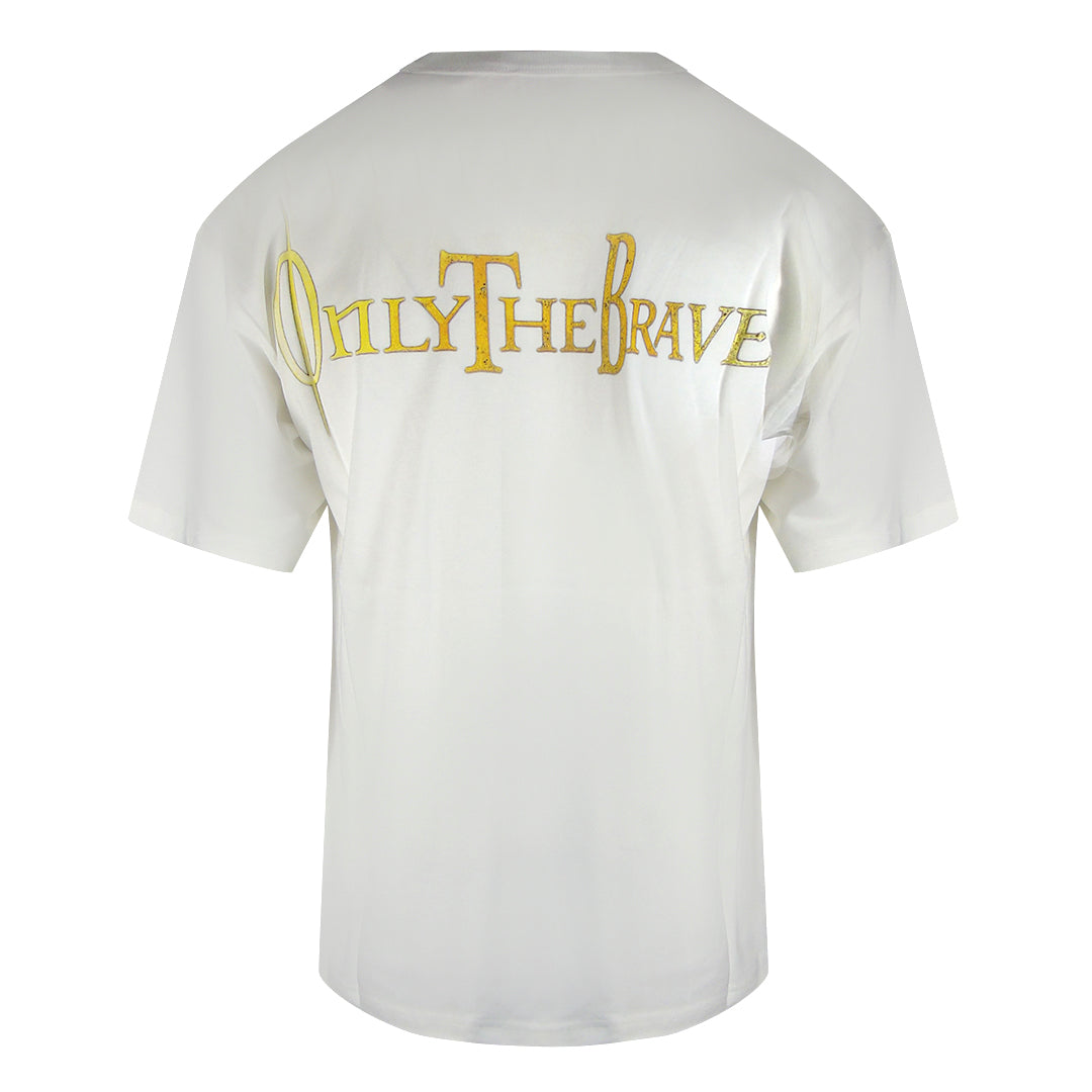 Diesel Gold Logo White T-Shirt