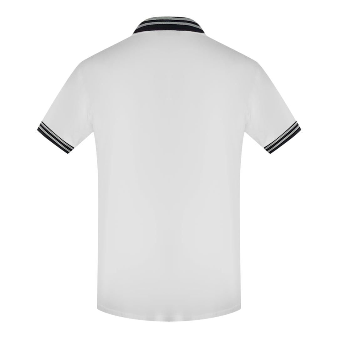 Love Moschino Twin Tipped Collar Love Logo White Polo Shirt