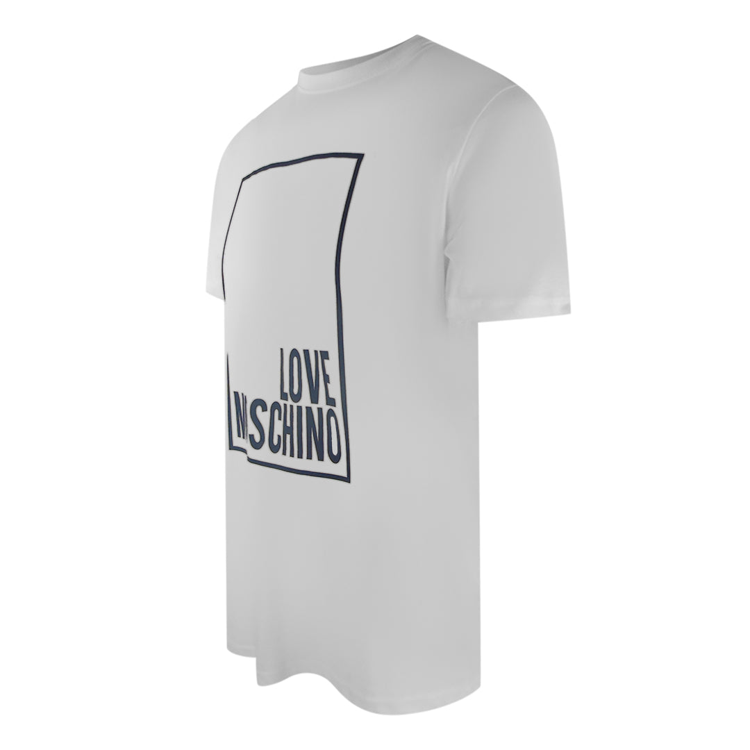 Love Moschino Box Logo White T-Shirt