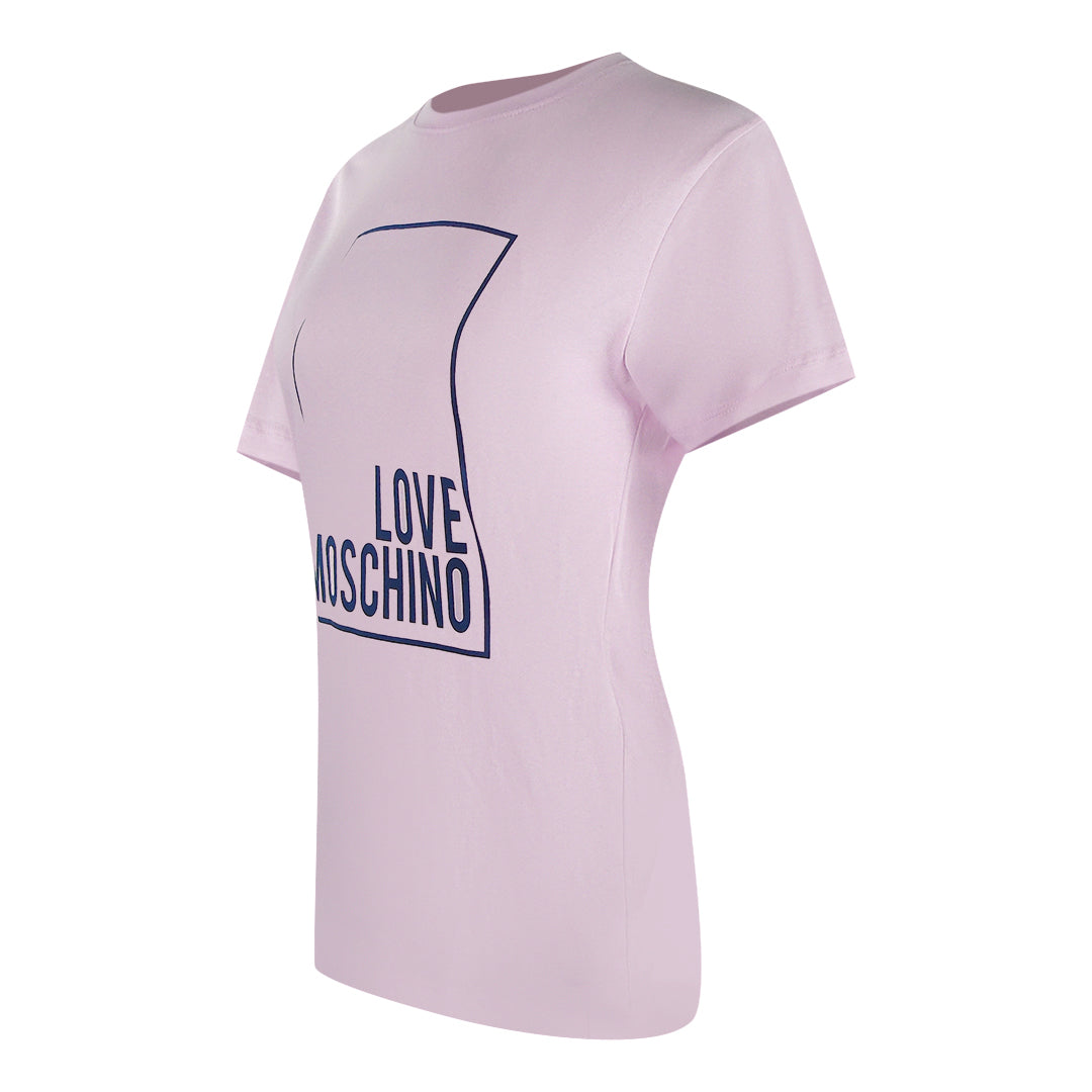 Love Moschino Box Logo Pink T-Shirt