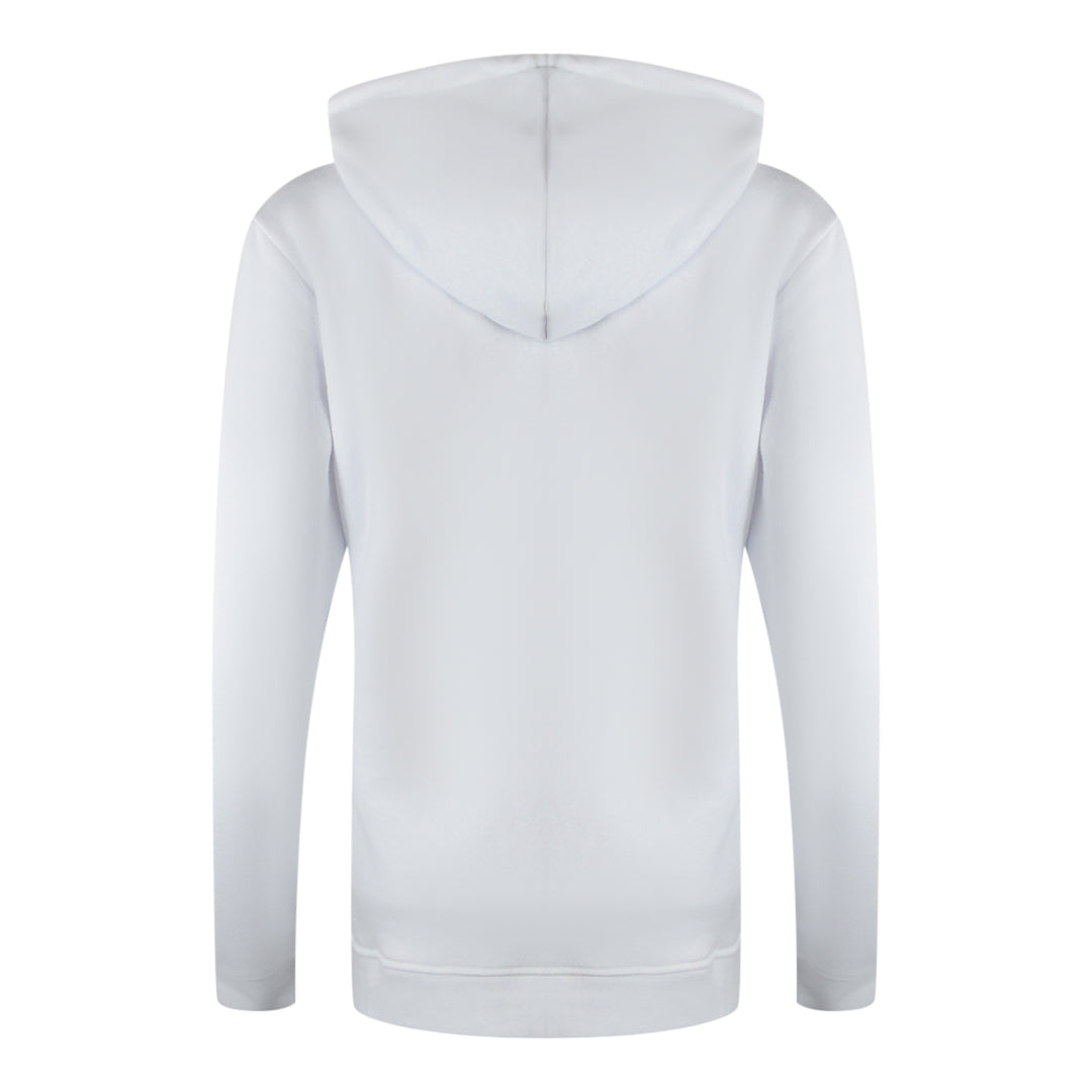 Love Moschino Small Bold Heart Logo White Zip Hoodie