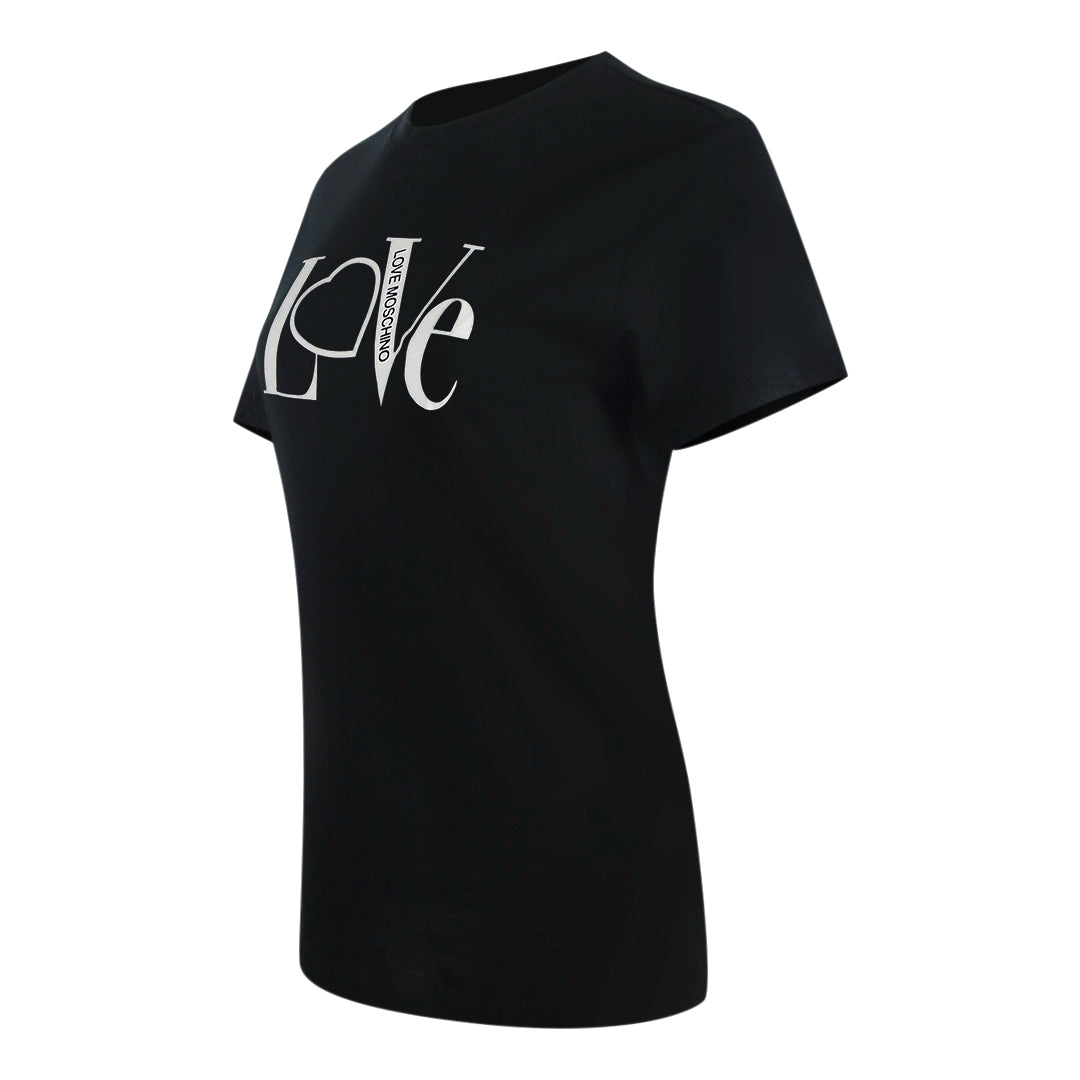Love Moschino Love Logo Black T-Shirt - Nova Clothing