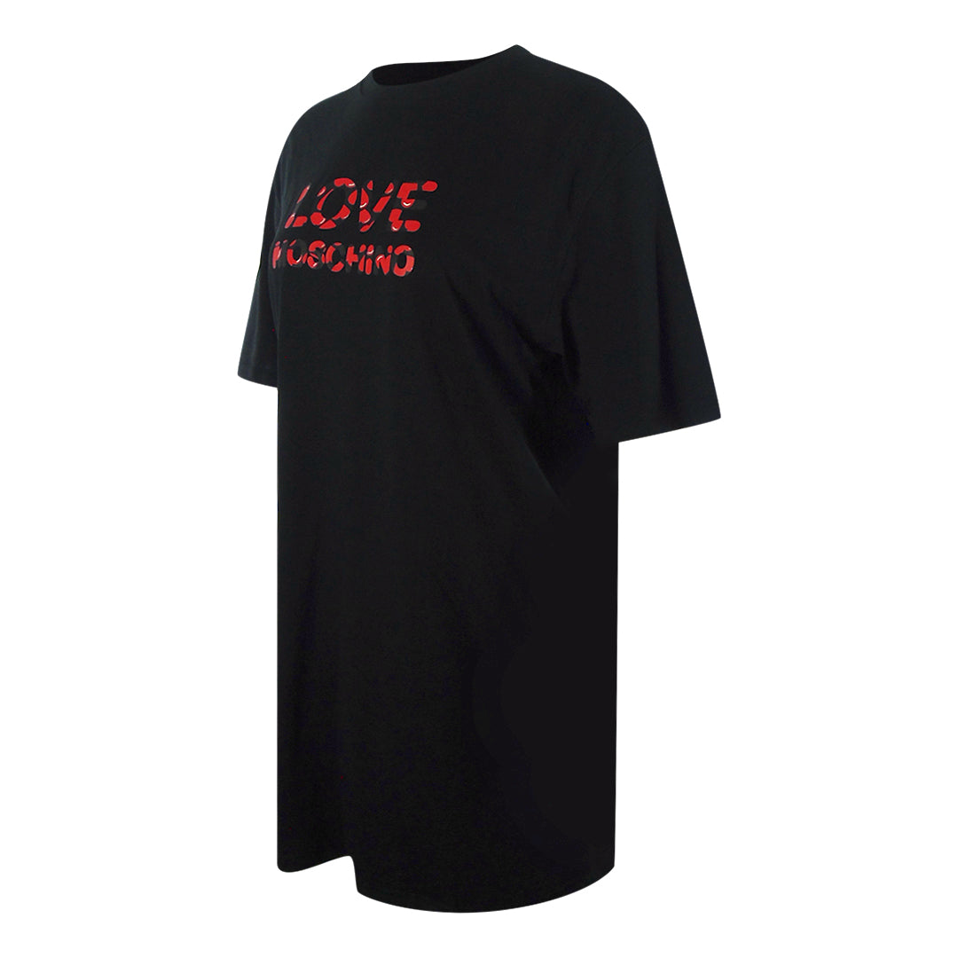 Love Moschino Bubble Logo Black T-Shirt - Nova Clothing
