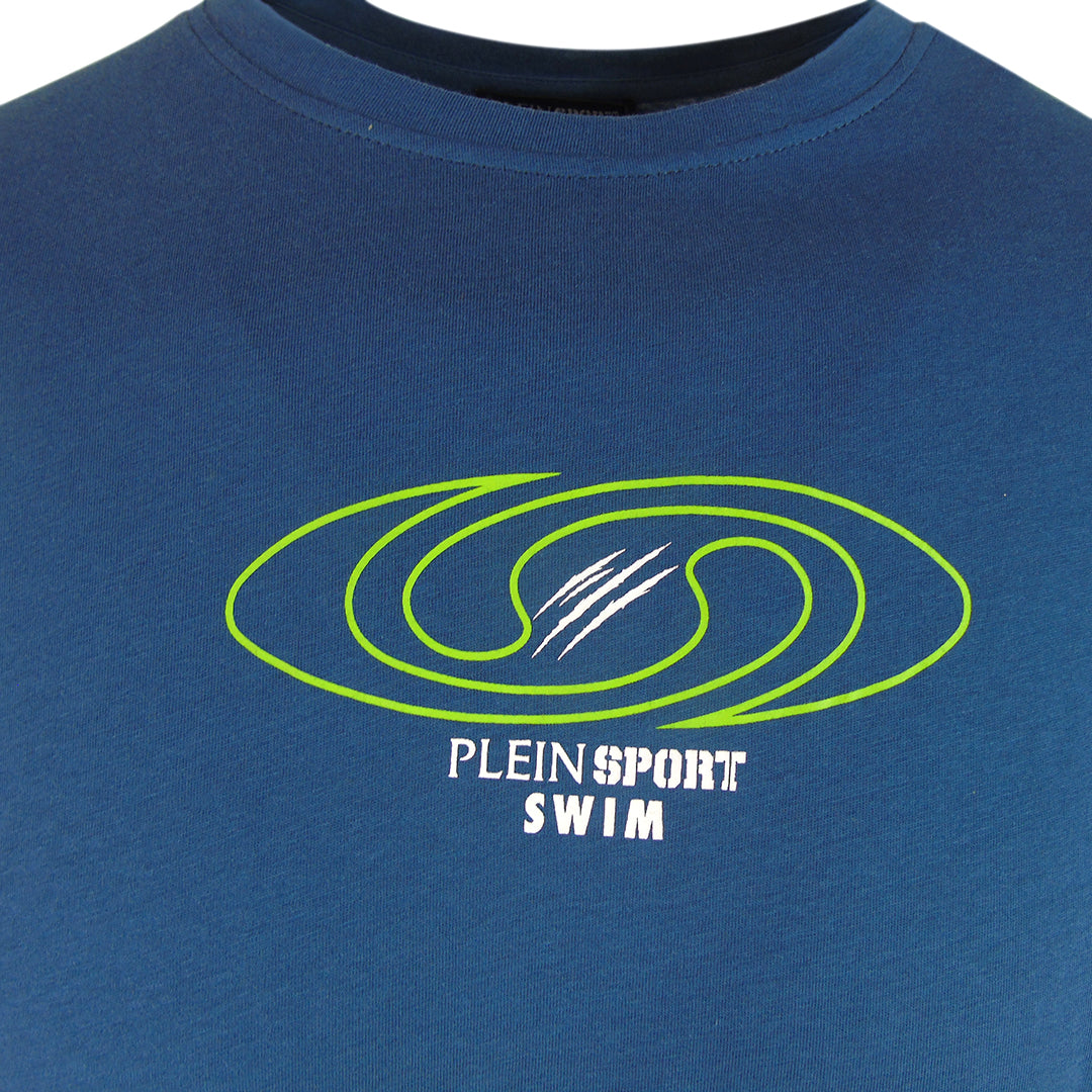 Plein Sport Spiral Logo Navy Blue T-Shirt