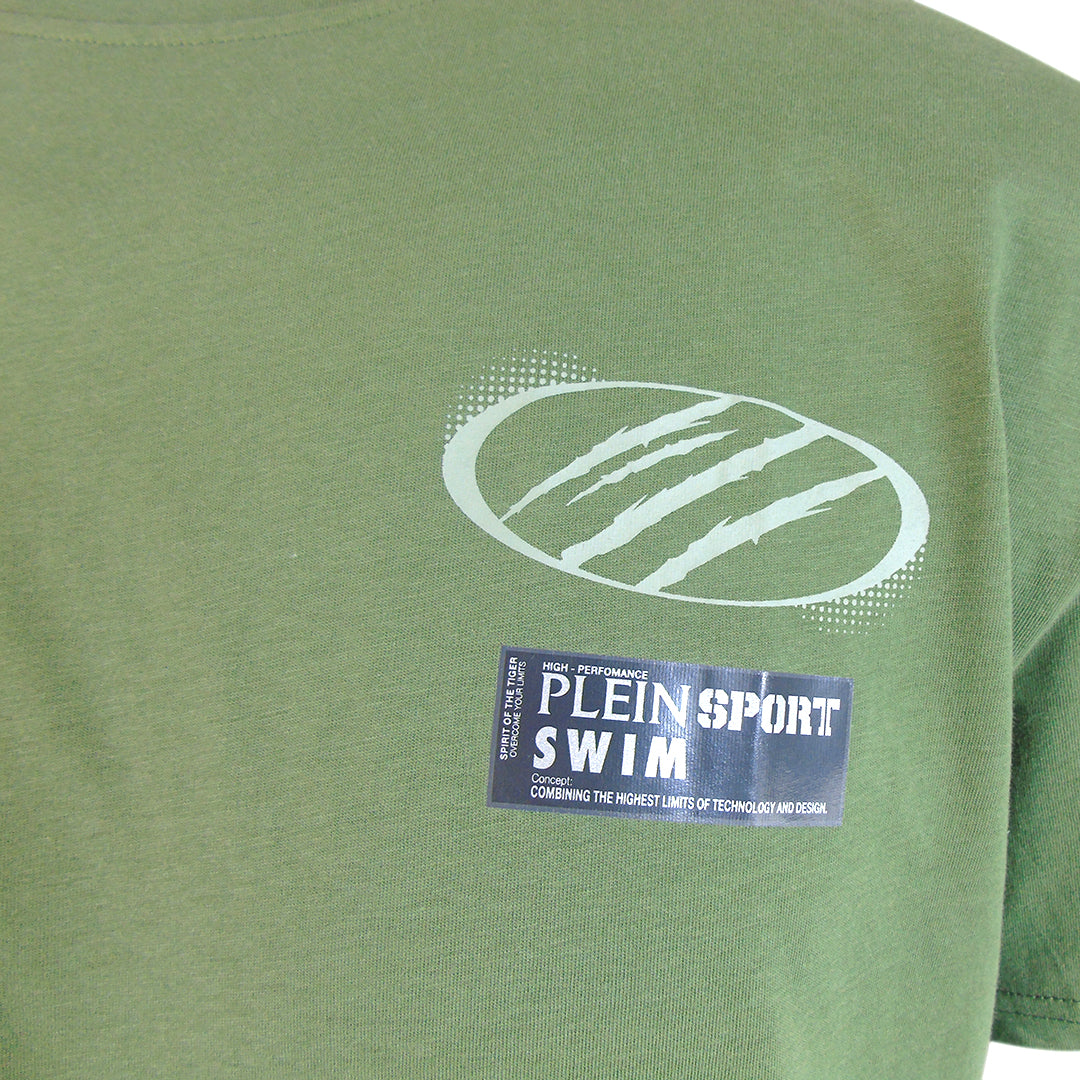Plein Sport Tonal Logo Green T-Shirt