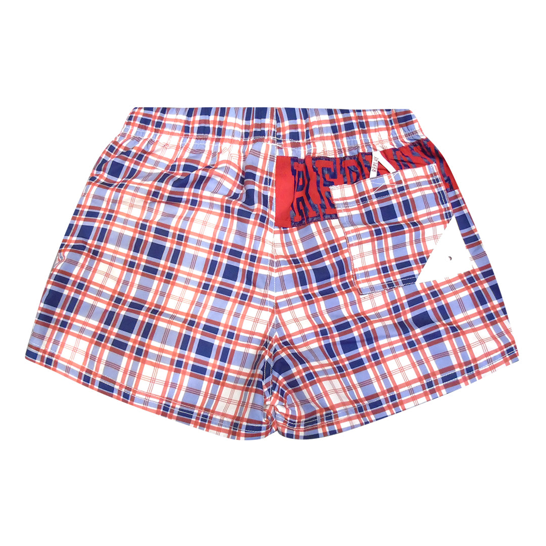 Replay Red Checkered Swim Shorts