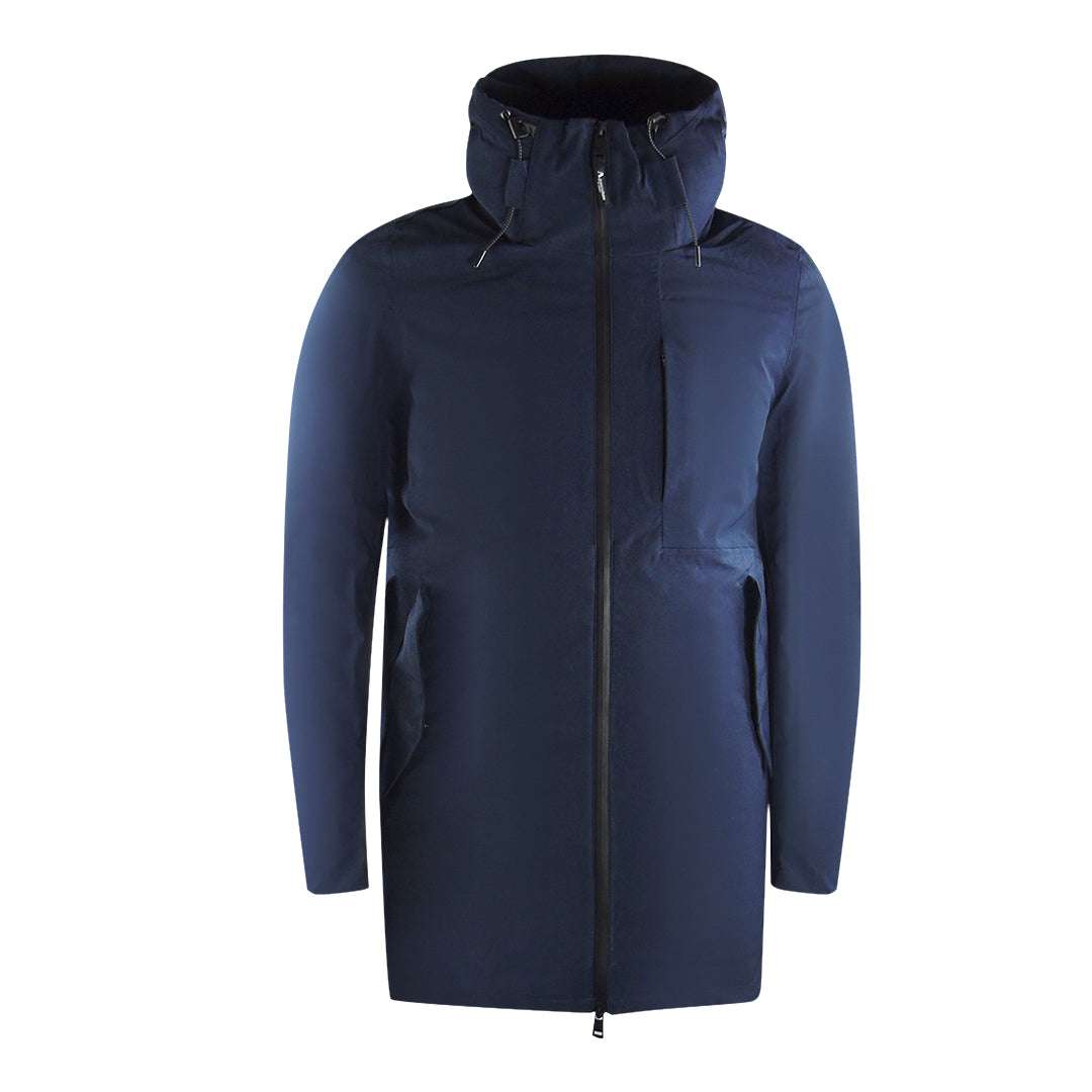 Aquascutum Active 3-Way Parka Navy Blue Down Parka Jacket