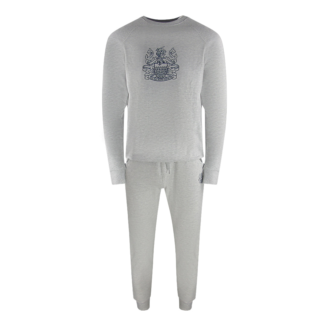 Aquascutum Iconic Crest Crew Neck Grey Track Set