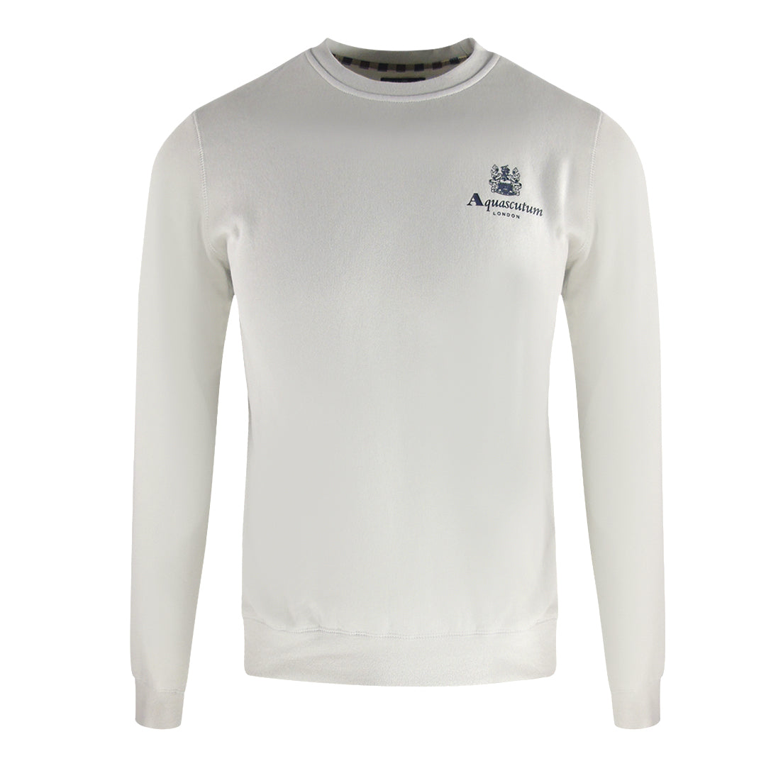 Aquascutum Active Small Logo Antarctica White Sweatshirt