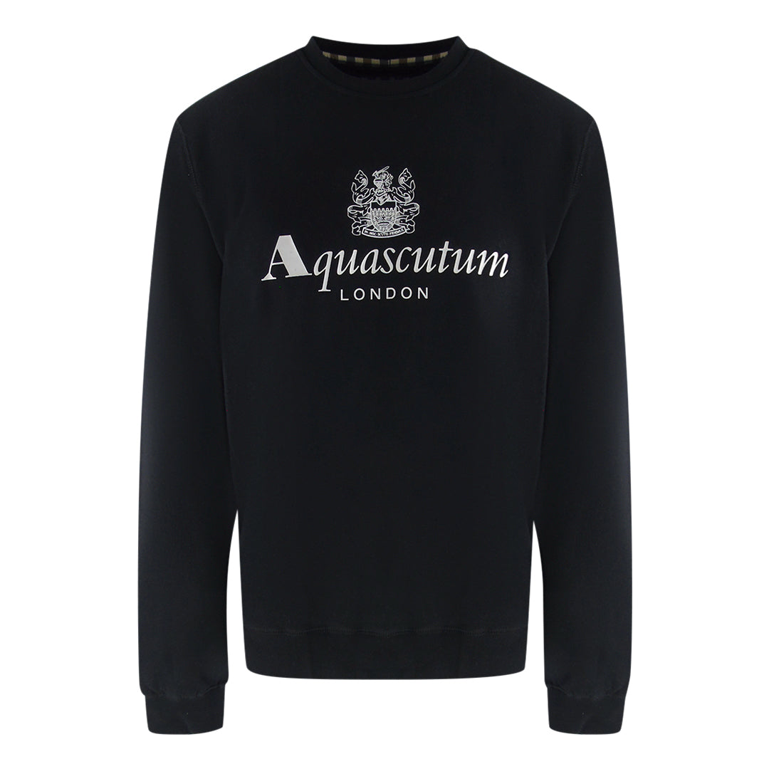 Aquascutum Active Big Logo Black Sweatshirt
