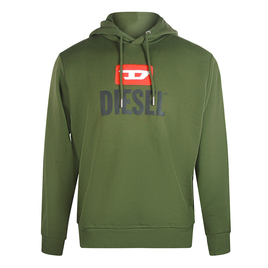 Diesel New D Logo Green Hoodie