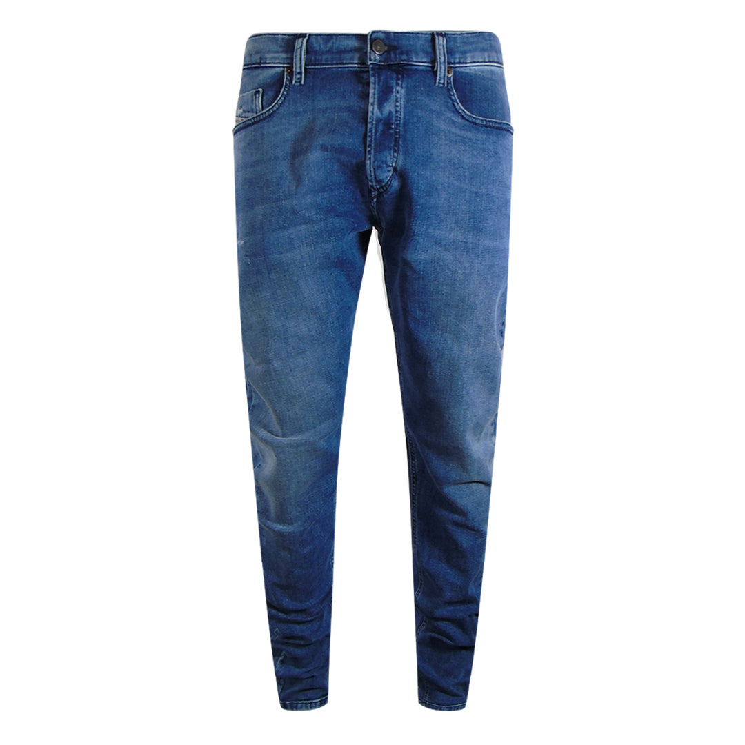 Diesel Tepphar-X Brown Badge Blue Denim Pants