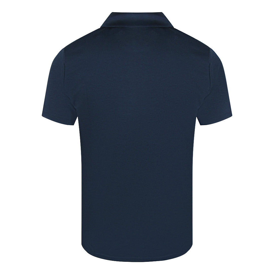 Lyle & Scott Textured Navy Blue Polo Shirt