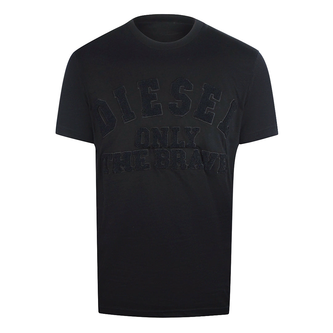Diesel Branded Patch Logo Black T-Shirt