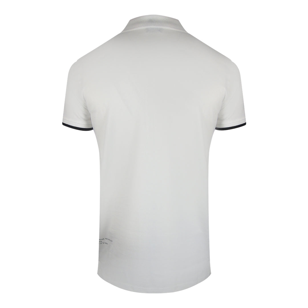 Plein Sport Scratched Shoulder White Polo Shirt